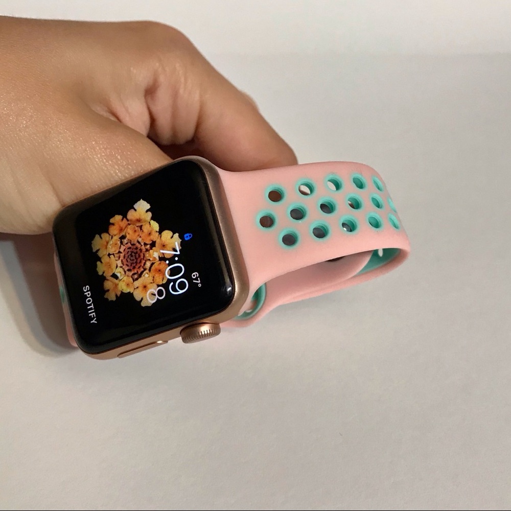 ✰ Blue and Pink Sport Apple Watch Band ✰ - Picture 2 of 7